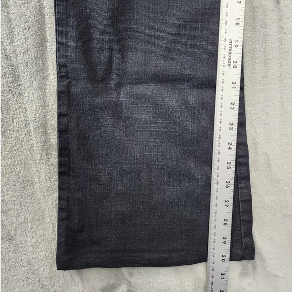 Vintage Fetish Jeans Women 13/14 Blue Dark Wash Low Rise Flare Leg Stretch Denim - Picture 12 of 14